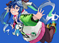 动漫 1661x1218 Uma Musume Pretty Derby 多色头发 渐变头发 鲨鱼牙齿 twintails 白色夹克 微笑 紫色眼睛 萝莉 黑色紧身裤 运动鞋 填充动物 刘海 长头发 看着观众 动漫 Twin Turbo (Uma Musume) 动漫女孩 动物耳朵 2D 发带 蓝色头发 绿色头发白发马女孩简单背景咬紧牙关粉丝艺术艺术品跳跃