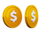 Dollar Coin  3D Icon