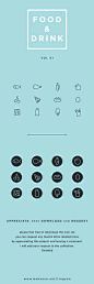 Food & Drink Icons: Free : Flat style Food & Drink icon set