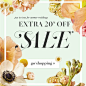 Just in time for summer weddings...take an extra 20% off sale at BHLDN! (excluding gowns): 