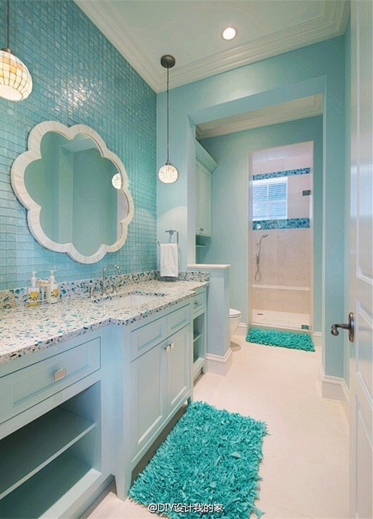 梦幻甜美的浴室