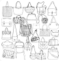 bags coloriage adulte anti stress paris fashion adult coloring: 