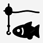 钓鱼鱼饵鱼钩图标 页面网页 平面电商 创意素材