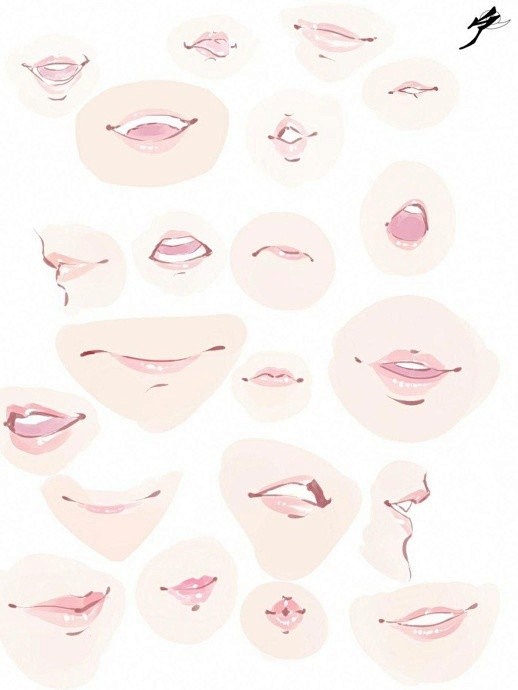 各种画风的嘴巴画法参考动漫人物嘴巴的画法...