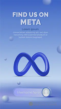 高端元宇宙莫比乌斯环META图标虚拟现实VR插画海报背景AI矢量素材-淘宝网