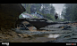 Seattle Sinkhole 3, Aaron Limonick : Here’s another one with the same technique for our downtown Seattle sinkholes. The bg is photo comped/painted, but the destroyed street and eroded mud cliffs show a closer look at my 3D prototypes. Definitely added a c