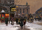 爱德华莱昂科尔特斯（Edouard Leon Cortes）1882年4月26日出生于法国。是西班牙宫廷画家爱德华科尔特斯的儿子安东尼奥的儿子，是他有三个孙子，爱德华是最有艺术天赋的一个。他上私立小学到13岁。从这以后，他把一生都献给了艺术工作。1899年在16岁时画的第一部分作品受到评论家和公众的好评。1900年他开始画城市情景画-- 巴黎的街道和纪念碑。这一画，就画了60多年这座城市的所有季节。1969年去世，享年87岁。