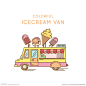 彩色冰淇淋车