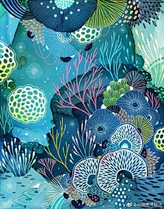 深蓝色的海底世界 ​​​​