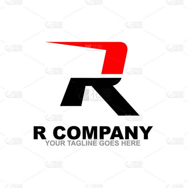 R字母标志设计向量