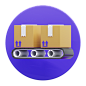 Conveyor Belt 3D Illustration