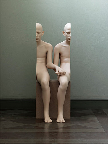 超现实的人体雕塑