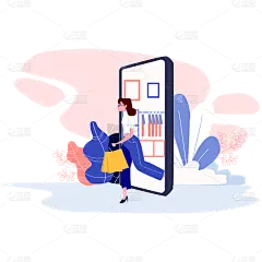 扁平风团队协作商务办公矢量插画