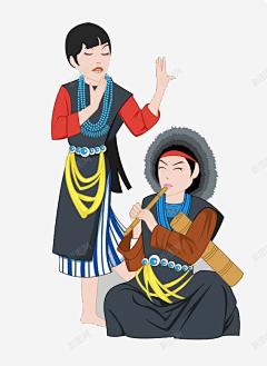 跳舞的傣族 创意素材