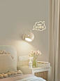 奶油风壁灯卧室床头灯现代简约设计师新款创意高级感可调角度壁灯-tmall.com天猫