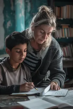 教育孩童家教人物图片摄影图