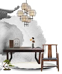 现代简约新中式设计师展厅酒店酒楼餐厅客厅书房卧室古典创意吊灯-淘宝网
