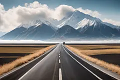 交通运输蓝天白云高速公路摄影图
