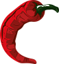墨西哥胡椒成熟的标志设计元素图片