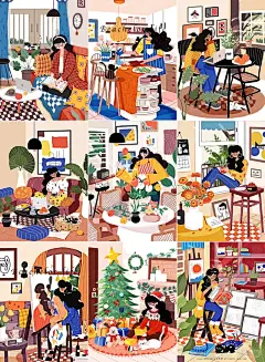 极简插画扁平风 - 小红书搜索