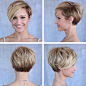 Layered Pixie Haircut - Blonde and Brown: 