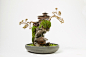 Cliff Bonsai tree, miniature landscape