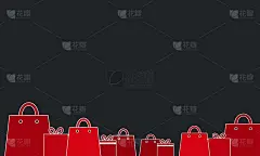 “黑色星期五”的背景。购物袋和礼品盒背景。和复制空间区域，适合放置在与期望的主题内容。