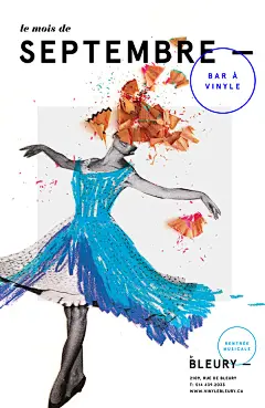 小饰品音乐盒的海报设计。| vinylebleury.ca ​​​​