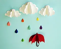 折纸艺术-云和伞