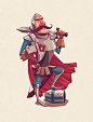 The Bard, the Monk & the Knight : Medieval characters. Non-commercial project.