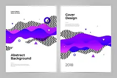 封面设计。 抽象背景。 布局设计模板。 - 设计元素 幅插画文件、美工图案、卡通及图标