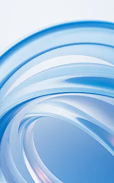 点击来源直接获取大图文件 |抽象曲线玻璃几何背景，3D 渲染。