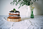 Hazelnut Blackberry Cake with Mascarpone Cream via Artful Desperado