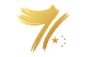 71建党 金色 书法笔触