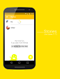 Snapchat: Material design : Material redesign of Snapchat for Android