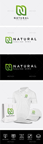 Natural Letter N logo Template - Nature Logo Templates