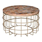 Gold Cage Reclaimed Wood Coffee Table