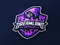 Dreamland League identity esports sports logotype scary death mascot logo dreamland league grim