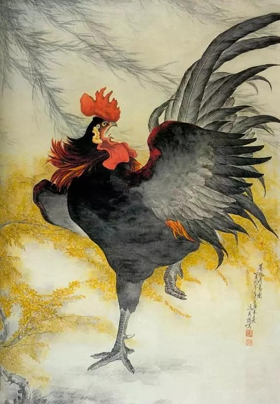 金鸡报安合家欢聚妙趣横生这些鸡画的漂亮