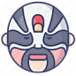 peking, opera, chinese, mask icon