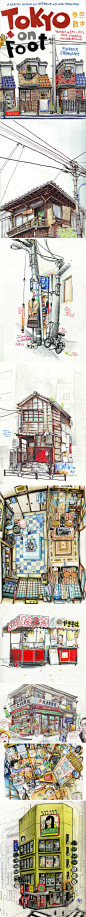 森女风：#森旅#【跟着漫画游东京】由法国画家Florent Chavouet书写的《东京漫步》是一本充满趣味的书 以绘画的方式呈现 除了建筑物 也包含人物 食品 都是些很生活化的小事物 但却充满惊喜 是一本非一般的旅游指南 （了解更多可前往http://t.cn/adcsyE）（@可惜我是王小七 分享）