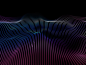 3D abstract data technology background with flowing waves
