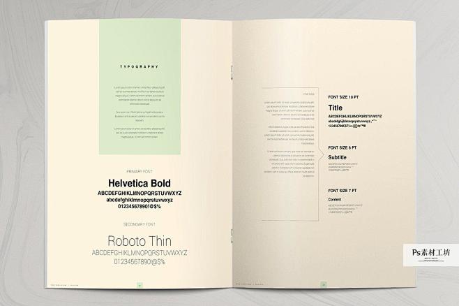 时尚淡雅a4杂志书籍画册会刊内页版式排版ai id模版设计素材 f36-淘宝