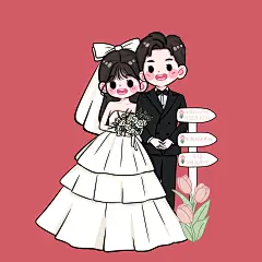 手绘婚礼婚纱照片情侣头像定制卡通人物人形迎宾立牌代画设计绘画-淘宝网
