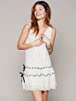 Free People Eyelet Shapeless V Neck at Free People Clothing Boutique