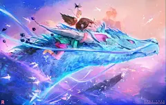 【插画师作品】第85期：美国92后插画师 Ross Tran 的女性插画作品 （竟然有古风）