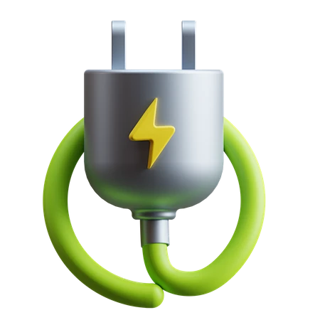 Power Plug 3D Illustration-花瓣网