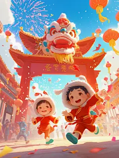 yuanhaoyang_Chinese_New_Year_festive_scene_3D_illustration_blue_b0b9b227-12cf-4f93-8ac2-3845c44b285f