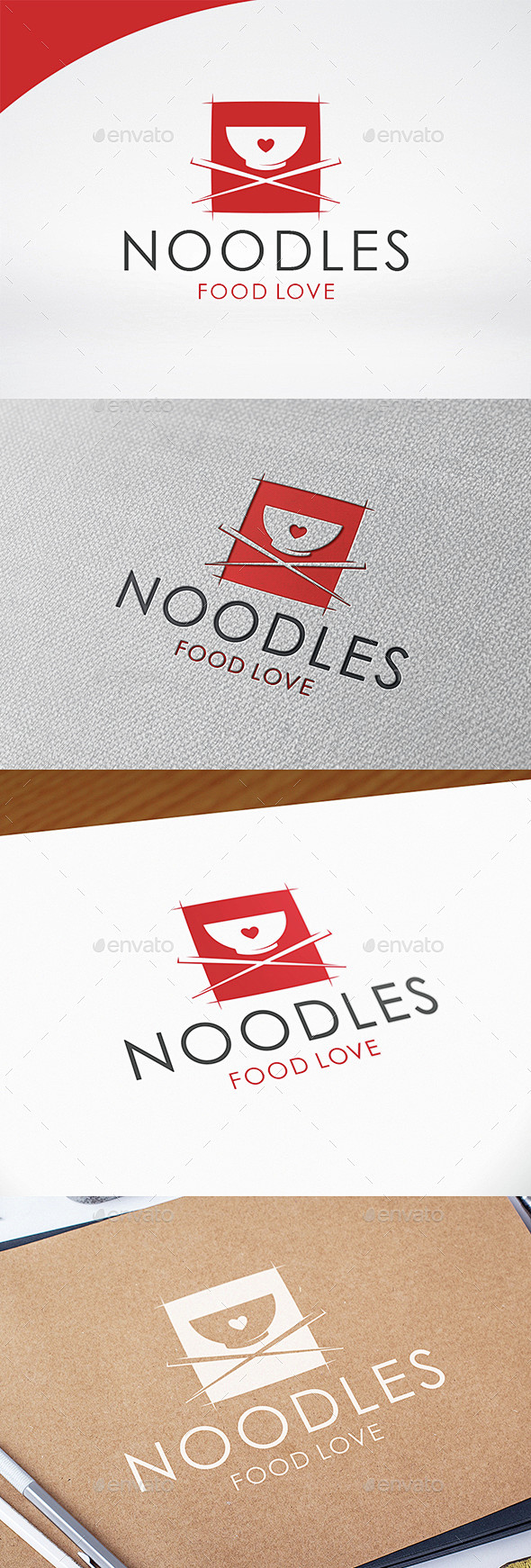 面条爱标志模板——食品标志模板Noodl...