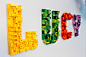 Letters  made with LEGO® bricks  7.5 inches tall Medium image 1